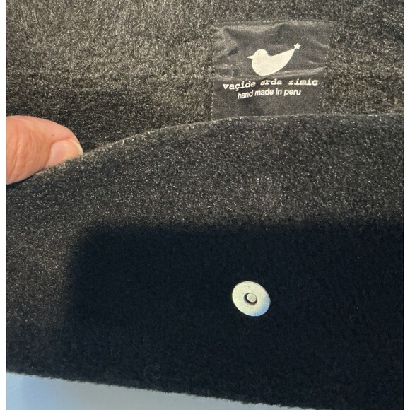 Vacide Erda Zimic Felt Purse Bag Hand Made In Peru - Picture 6 of 6